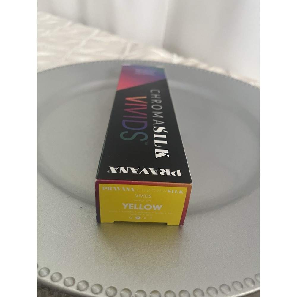 Pravana ChromaSilk Vivids  YELLOW Vibrant Direct Dye Hair Color 3 oz -New In Box